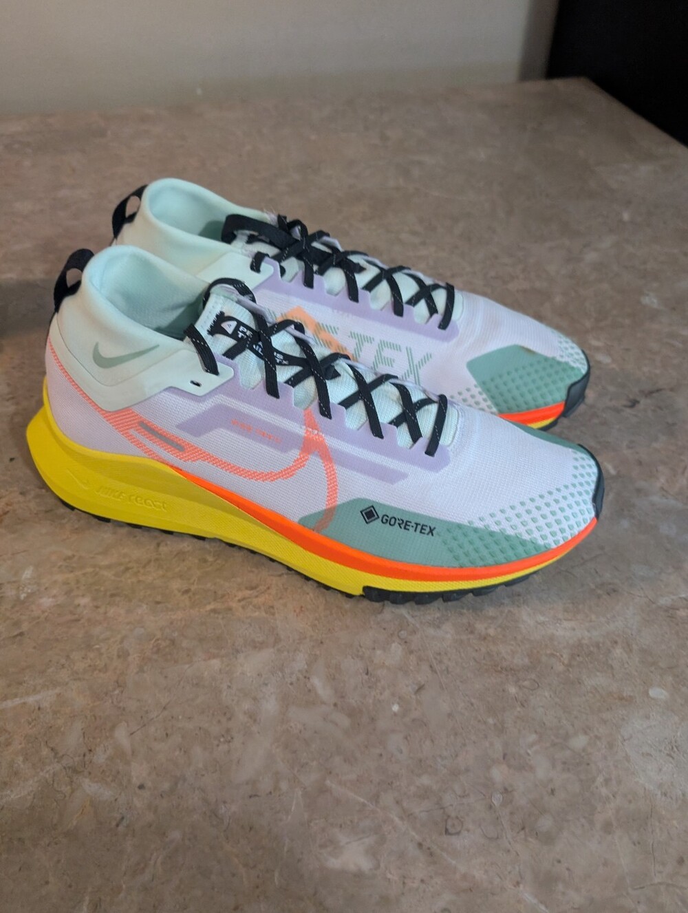 Nike React Pegasus Trail 4 Gore-tex Barley Grape Total Orange Shoes Men Size 13